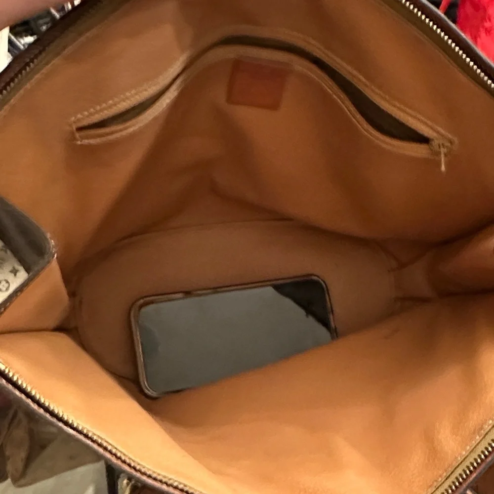 Celine Macadam Brown and Tan Leather Tote. Excellent condition! - Picture 9 of 13